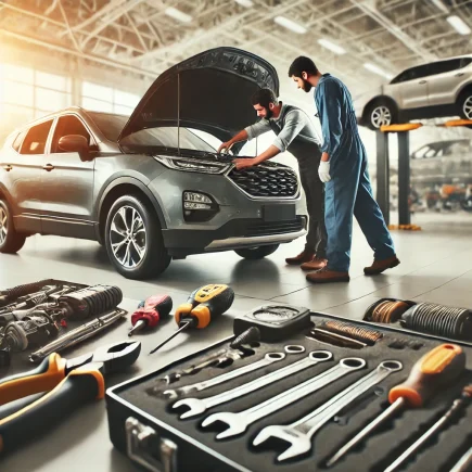 Pengecekan mobil bekas di dealer